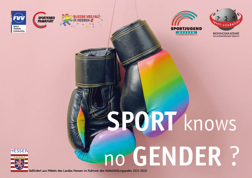 Flyer Projekt Weiterbildungspakt Regenbogen Boxhandschuhe Vielfalt Antidirkriminierung Gender Geschlecht Gleichberechtigung Sexismus